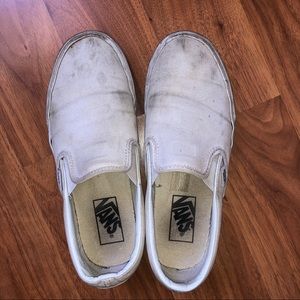 white slip on vans